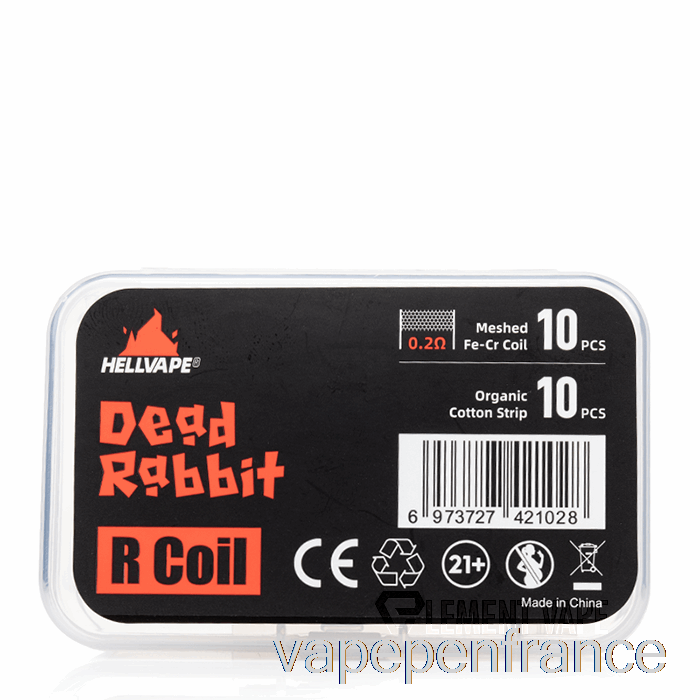 Hellvape Dead Rabbit R Kit De Bobines 0,2ohm Fe-Cr Bobines Maillées Stylo Vape